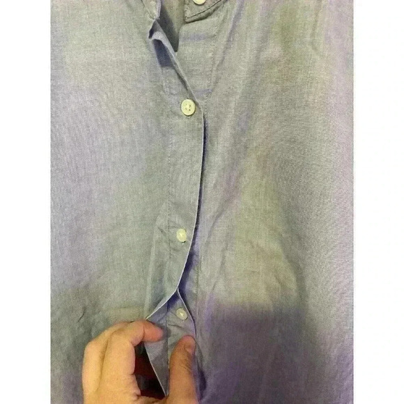 Everlane Boxy Long Sleeve Button Down Tunic Size 00 Oversized Light Blue. Casual - Picture 4 of 8